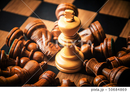 Chess on board , concept Losers and winners Chess on board , concept Losers and winners 50684869