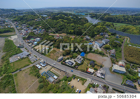 オリンピックサーフィン会場釣ヶ崎海岸付近を空撮 50685304