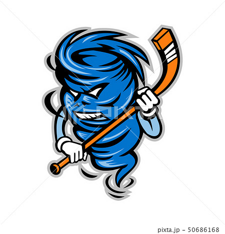 Tornado Ice Hockey Player Mascot 50686168