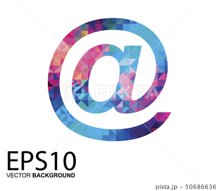 colorful at sign icon isolated on white 50686636