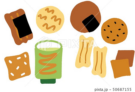 日本茶とおかき(顔なし) 日本茶とおかき(顔なし) 50687155