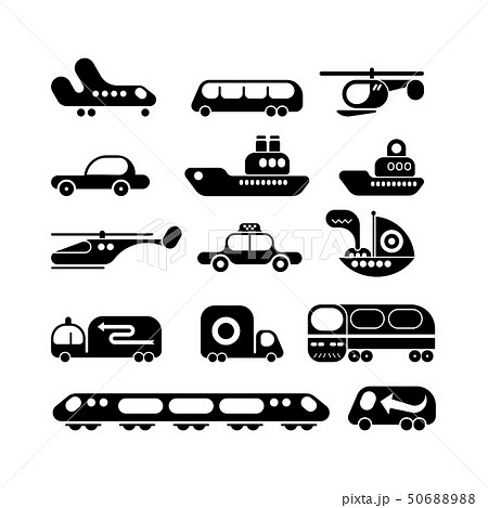 Transport vector icon setのイラスト素材 [50688988] - PIXTA