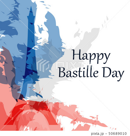 Eiffel tower on the colors of the French flag.  50689010