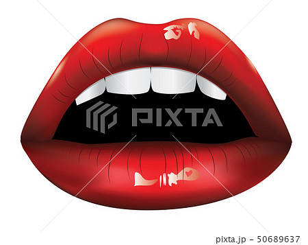 Beautiful red lips 50689637