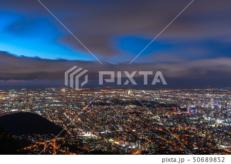 Night view of Sapporo city from Mountain Moiwa Night view of Sapporo city from Mountain Moiwa 50689852