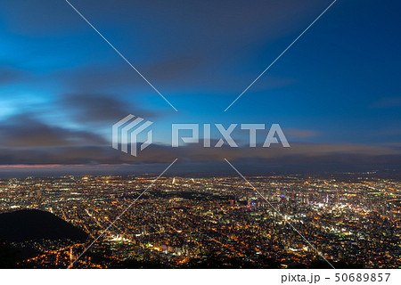 Night view of Sapporo city from Mountain Moiwa 50689857