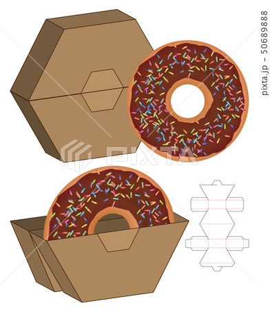 Box packaging die cut template design. 3d mock-up 50689888