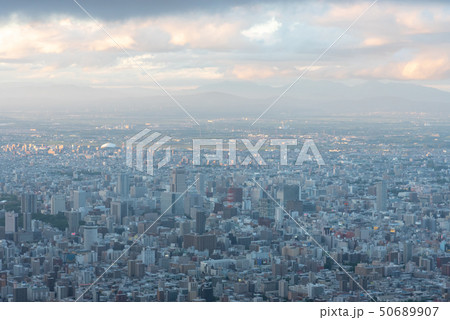 Sapporo city skyline view from Mount Moiwa. Sappor 50689907