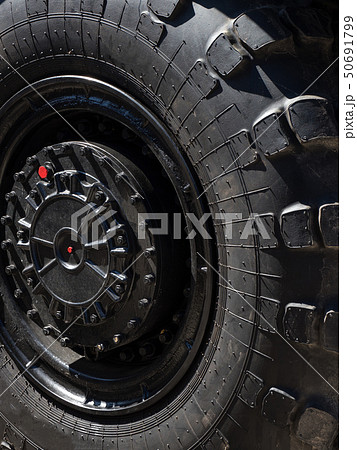 Big wheel heavy duty car. Close up.  50691799