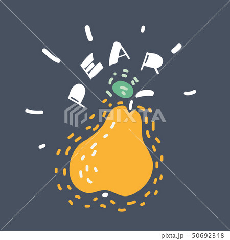 Pear on dark background. 50692348