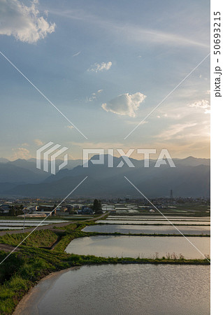 山下大五郎「有明への道」スケッチポイント付近:夕日 北安曇郡池田町 山下大五郎「有明への道」スケッチポイント付近:夕日 北安曇郡池田町 50693215