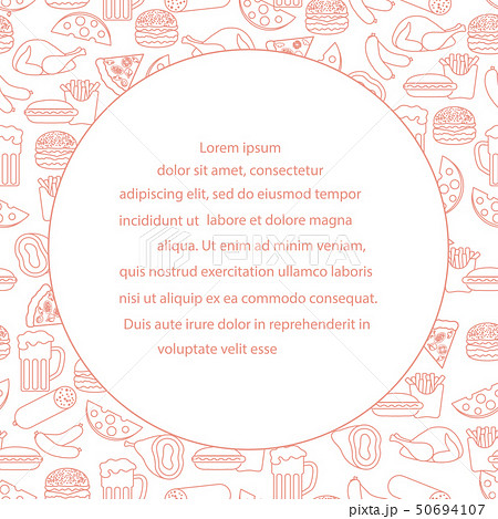 Beer, different types of food and fast food 50694107