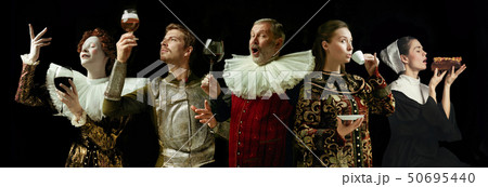 Medieval men and women as a royalty person Medieval men and women as a royalty person 50695440