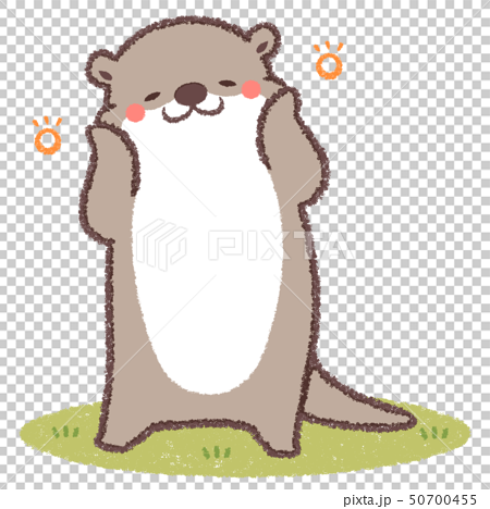 Otter Muny With Background Stock Illustration