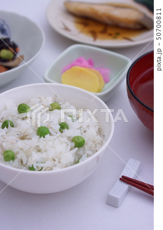 塩豆と釜揚げしらすご飯 塩豆と釜揚げしらすご飯 50700811
