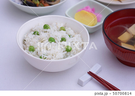 塩豆と釜揚げしらすご飯 塩豆と釜揚げしらすご飯 50700814
