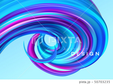 Color Flow Abstract shape poster design. Vector illustration 50703235