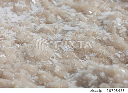 Dead Sea salt stones and crystals at the Dead Sea. Macro photo. Israel 50703423