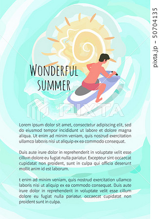 Wonderful Summer, Man Driving on Waterbike Poster 50704135