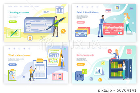 Debit and Credit Cards, Checking Accounts Web 50704141