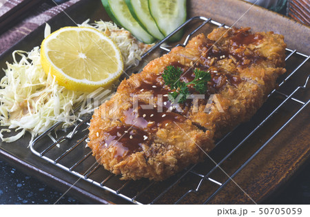 Deep fried pork or Japanese tonkatsu. Deep fried pork or Japanese tonkatsu. 50705059