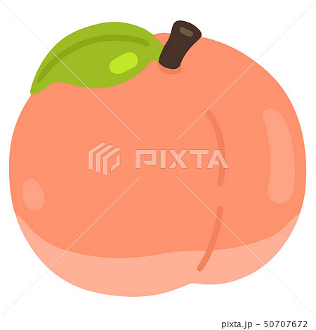 もも アウトラインなしのイラスト素材