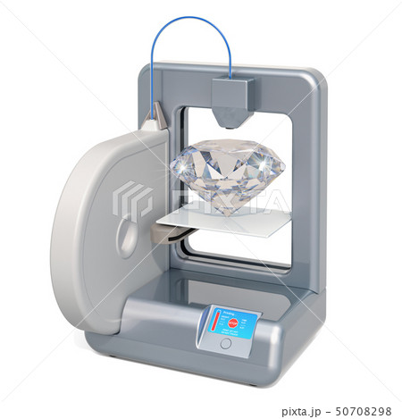 Three dimensional printer with diamond 50708298