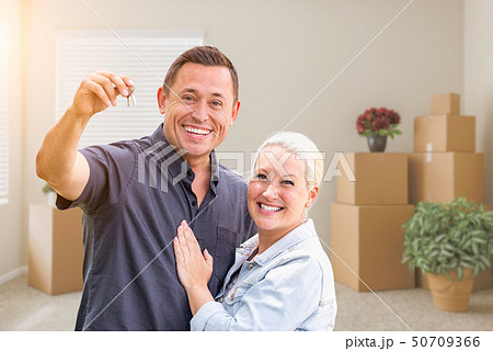 Couple Facing Ghosted House Drawing and Photo  50709366