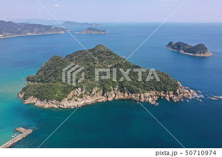 日南海岸の幸島の上空から 50710974