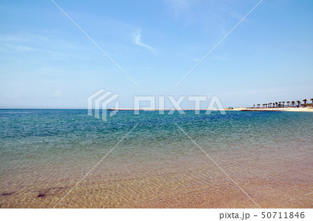 りんくうビーチから見る海 愛知県 の写真素材