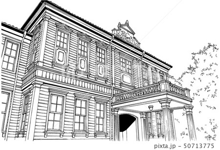 漫画風ペン画イラスト 明治大正のイラスト素材