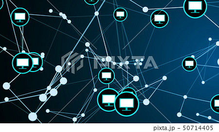 Computer screen monitor link connection network Computer screen monitor link connection network 50714405