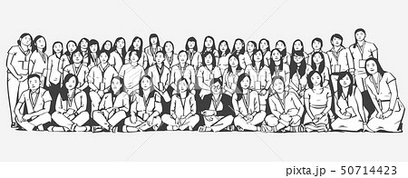 Illustration of student graduation reunion 50714423