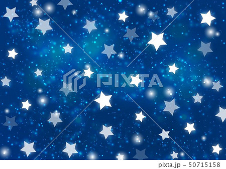 星背景と星キラキラのイラスト素材