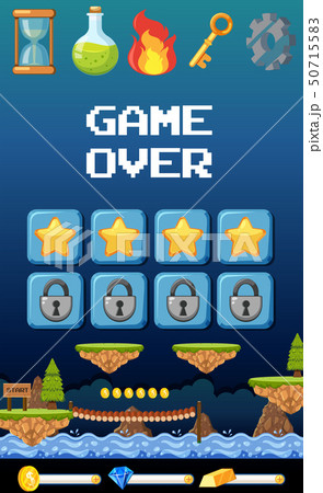 Game over template design Game over template design 50715583