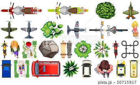 Set of aerial view objects Set of aerial view objects 50715917