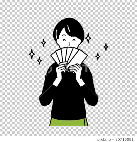 女性　表情　うきうき 50716091