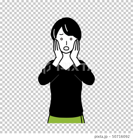 Housewife facial expression shock Housewife facial expression shock 50716092