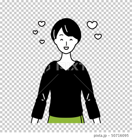 Female facial expression smile Female facial expression smile 50716095