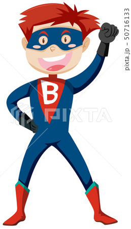 Kid super hero white background Kid super hero white background 50716133