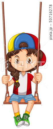 A girl on swing chair 50716278