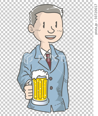 ビールで乾杯するサラリーマン 50720017