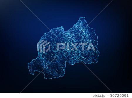 Abstract of rwanda map network, internet and 50720091