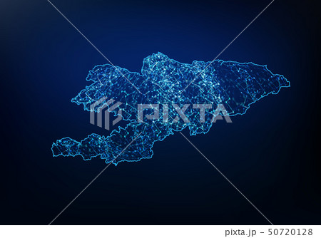 Abstract of kyrgyzstan map network, internet and Abstract of kyrgyzstan map network, internet and 50720128