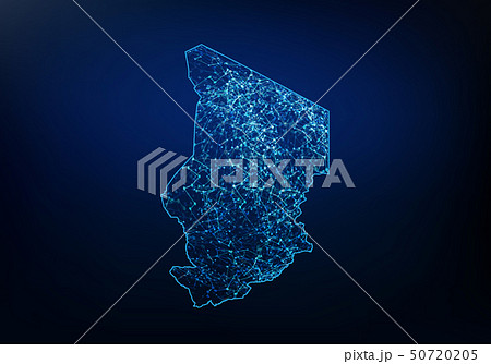 Abstract of chad map network, internet and global