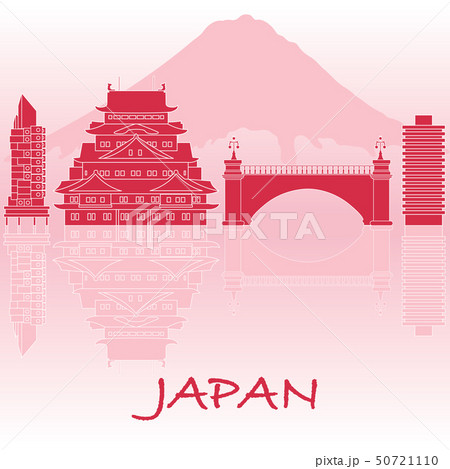 Japanese architecture Mount Fuji. 50721110