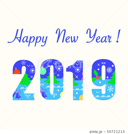 Festive inscription and decorated 2019 Festive inscription and decorated 2019 50721213