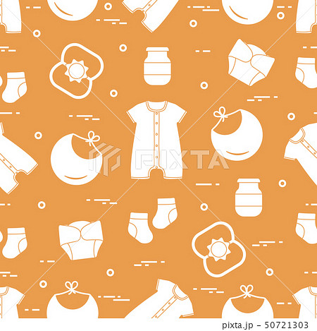 Newborn baby seamless pattern 50721303
