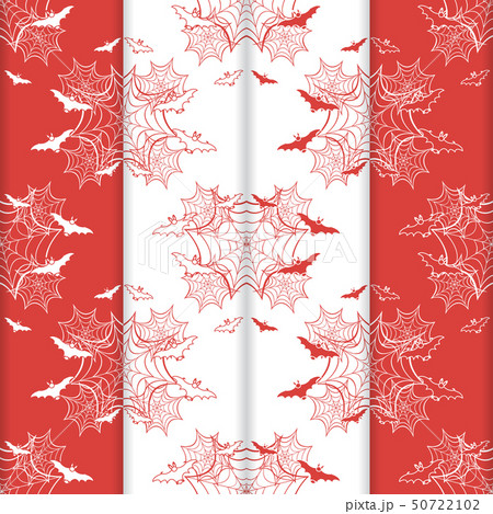 4 Halloween vector seamless pattern with web, bats 4 Halloween vector seamless pattern with web, bats 50722102