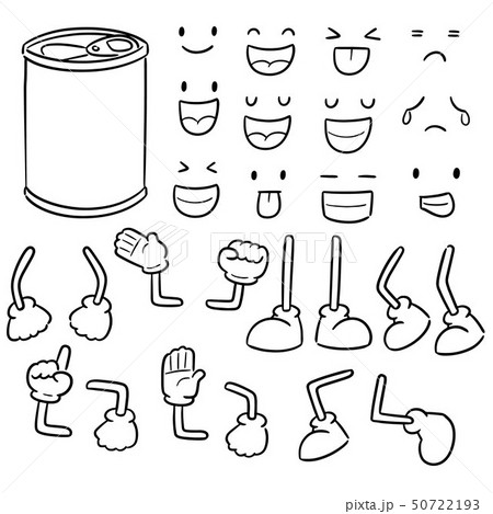 vector set of can cartoon vector set of can cartoon 50722193